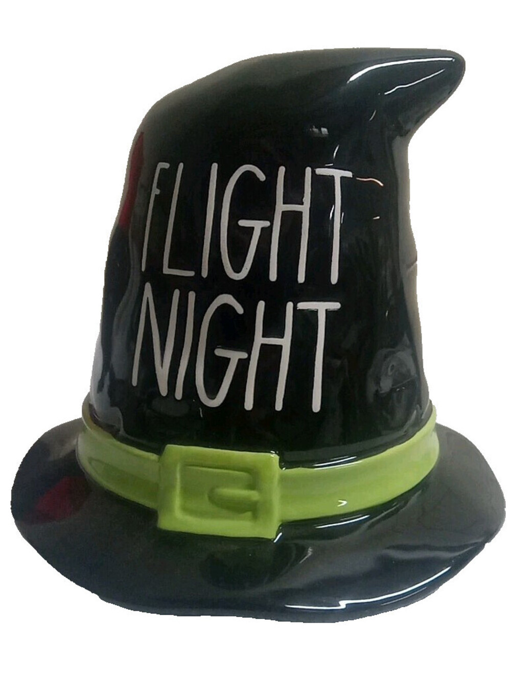 Rae Dunn "Flight Night" Ceramic Hat 7" Figure Halloween Witch Centerpiece Decor